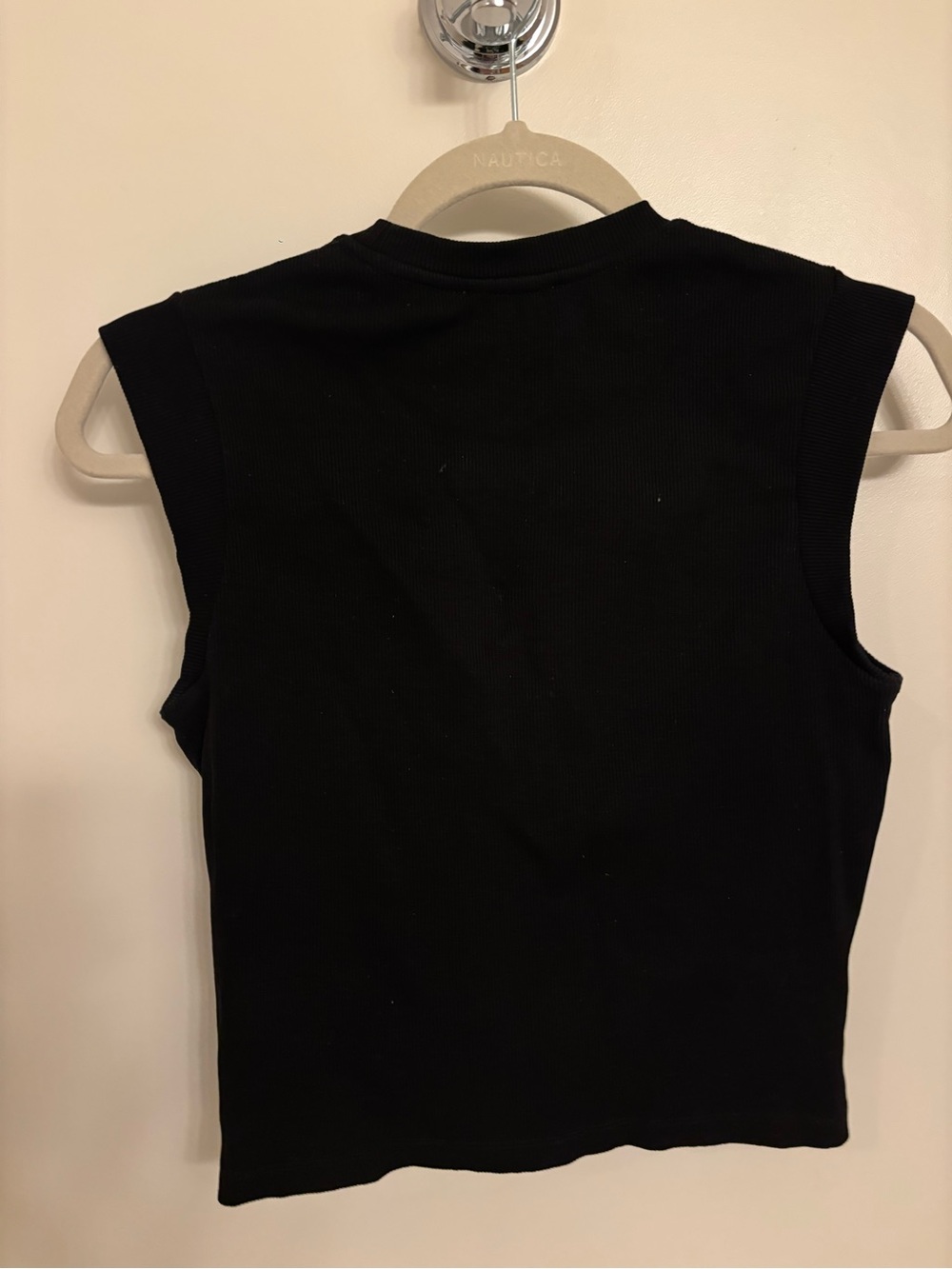Sandro Black Ribbed Crewneck Tank - Picture 3 of 3